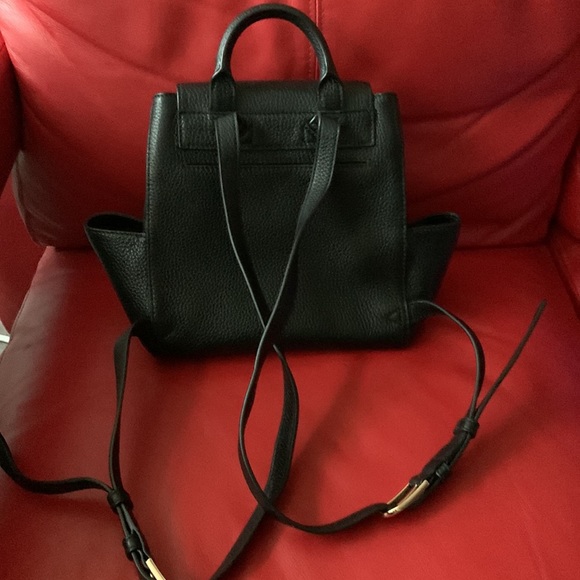 NWOT Tory Burch Thea Black Pebbled Leather Mini Backpack Bag - Picture 5 of 13